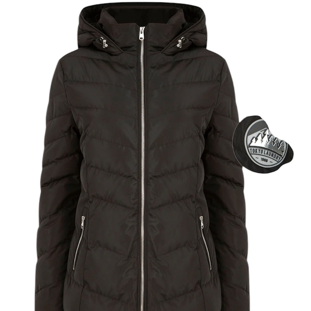Women's Navy Hooded Jacket - Picture 3 of 12